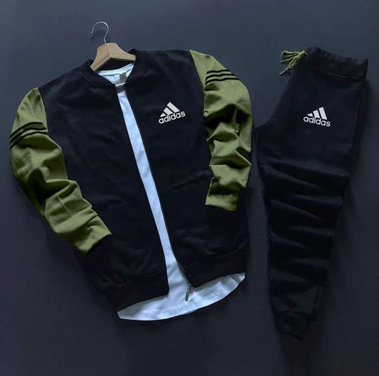 Chándal Adidas (Negro/Verde) "Baja calidad"