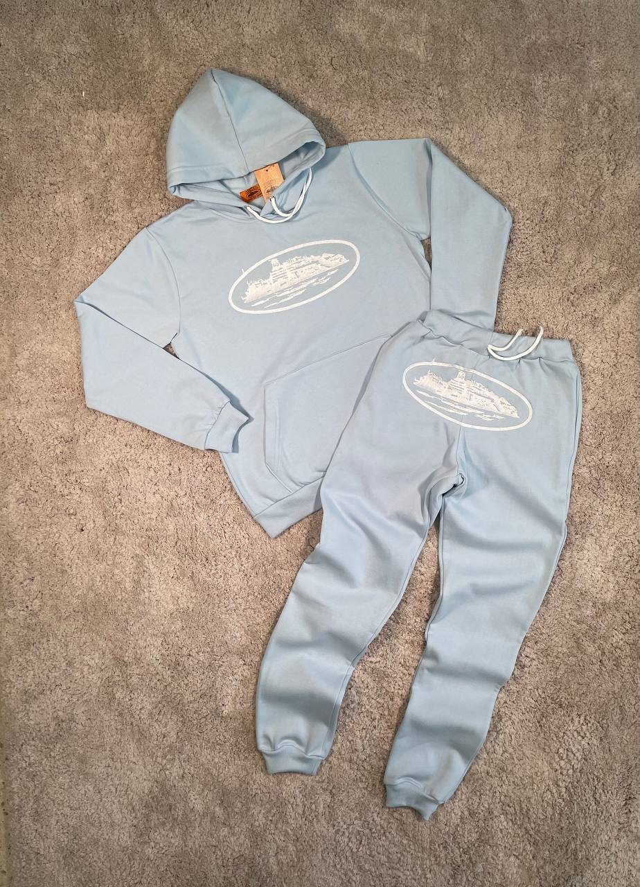 Chándal Corteiz (Celeste) "Baja calidad"